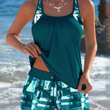 Tankini Modo Tie-Dye Top y Shorts