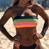 Bikinis Sexy a Bloques de Colores