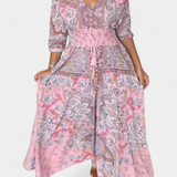 Dunya Vestido Casual de Verano con Escote en V