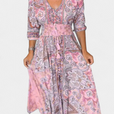 Dunya Vestido Casual de Verano con Escote en V