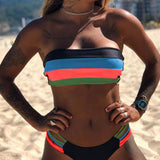 Bikinis Sexy a Bloques de Colores