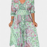 Dunya Vestido Casual de Verano con Escote en V