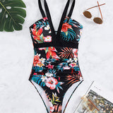 Traje de baño de una pieza con estampado floral