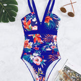 Traje de baño de una pieza con estampado floral