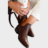 Estrella | Botines de Piel con Forma Puntiaguda