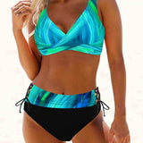 Bikini a rayas multicolor