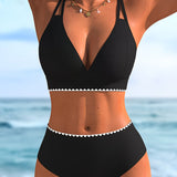 Bikini de Dos Tirantes con Contraste