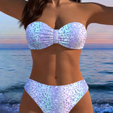 Bikini Impreso Leopardo Bandeau