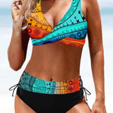 Bikini a rayas multicolor