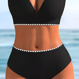 Bikini de Dos Tirantes con Contraste