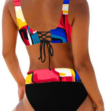 Bikini a rayas multicolor