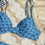 Bikini Sexy Tirantes Triángulo Impreso