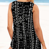 Tankini de dos piezas estampado