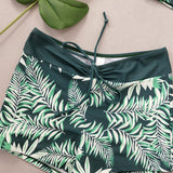Bikini de Cintura Alta Boyleg Impreso