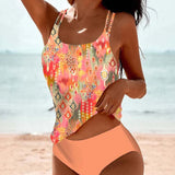 Maillot de baño tankini estampado