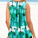 Tankini de dos piezas estampado