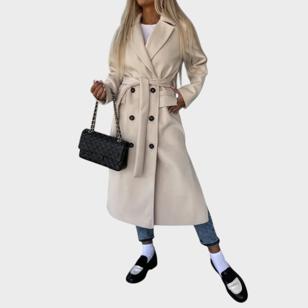 Gina | Abrigo Largo Con Solapas y Botones