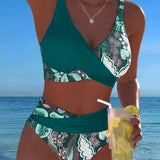 Bikini Contraste Color Moda Floral
