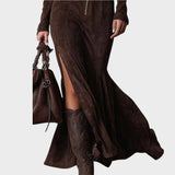 Cayetana | Vestido Largo de Ante