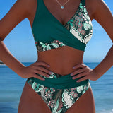 Bikini Contraste Color Moda Floral