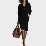 Duda | Vestido de Punto con Botones