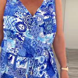 Maillot De Baño De Una Pieza Con Escote En V Impreso Conservador
