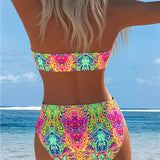 Bikini Sin Tirantes Color Impreso