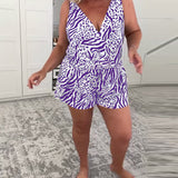 Maillot de Baño Slim Fit Impreso Cebra