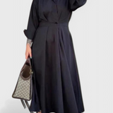 Celina Vestido Largo Maxi con Solapa