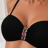 Conjunto de Bikini Sexy Espalda Descubierta