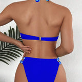 Conjunto de bikini de color bloque