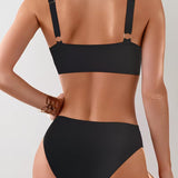 Bikini Leopardo Deportivo Cuello V