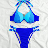 Conjunto de bikini de color bloque