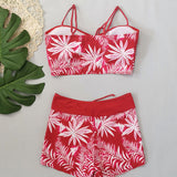 Bikini de Cintura Alta Boyleg Impreso