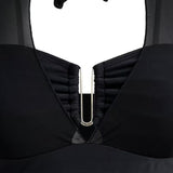 Bikini de Malla con Soporte de Cuello