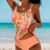 Maillot de baño tankini estampado