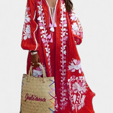 Alessia Vestido Floral de Manga Larga y Estilo Bohemio