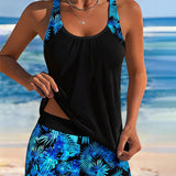 Tankini Sin Mangas Corte Cuadrado
