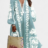 Alessia Vestido Floral de Manga Larga y Estilo Bohemio