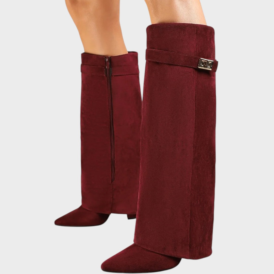 Lunara | Botas de Ante con Caña Alta