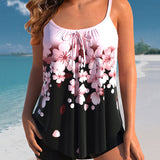Tankini impreso con tirantes