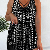 Tankini de dos piezas estampado
