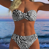 Bañador Sexy Impreso Leopardo de Dos Piezas