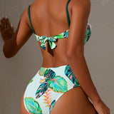 Bikini Con Estampado Floral Para La Playa
