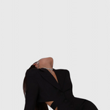 Bernice Vestido Blazer Midi con Corte y Espalda Descubierta