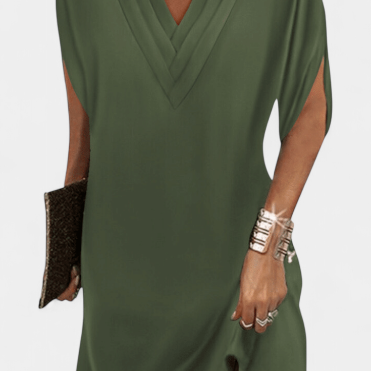 Lesley Vestido Shift Elegante con Escote en V