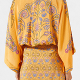 Candela Vestido Boho con Estampado Floral y Escote en V Cruzado