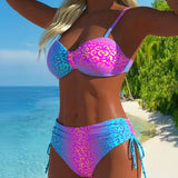 Bikini Impreso Leopardo Degradado Sexy