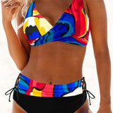 Bikini a rayas multicolor