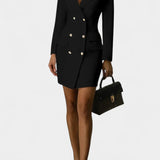 Heidi Vestido Blazer de Doble Botonadura con Corte Estructurado